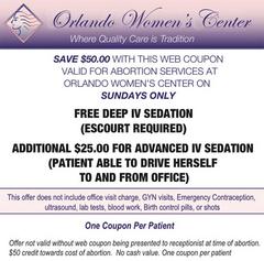 Controversial Orlando Clinic Offers $50 Sunday Abortion Discount